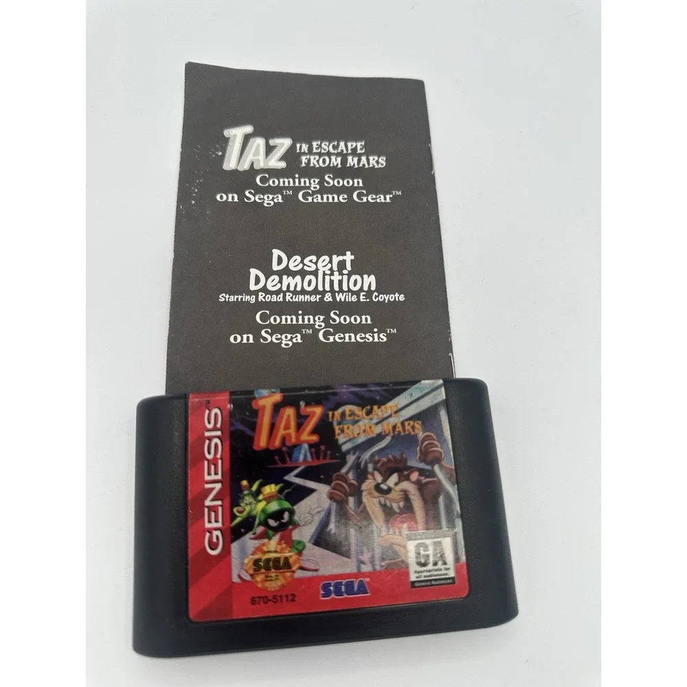 Taz In Escape From Mars Sega Genesis 1994 Video Game Tested Looney Tunes
